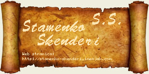 Stamenko Skenderi vizit kartica